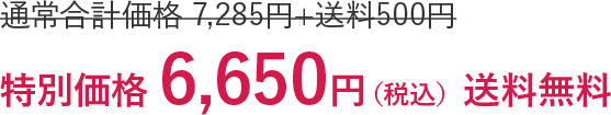 特別価格6,650円送料無料
